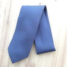 HERMES silk tie Fasone H pattern blue