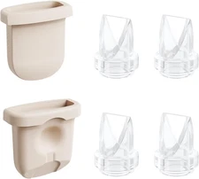 6pcs Breast Pump Parts, 4pcs Duckbill Valves and 2pcs Silicone Diaphragm 