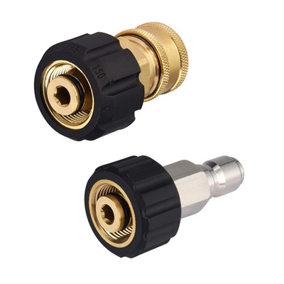 #ad M MINGLE Pressure Washer Hose Adapter Set M22 to 3 8 Quick Connect Black $21.72