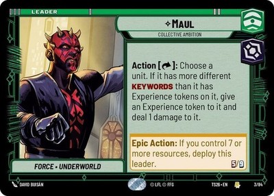 1 x Maul - Collective Ambition - Twin Suns - NM-Mint - Star Wars Unlimited