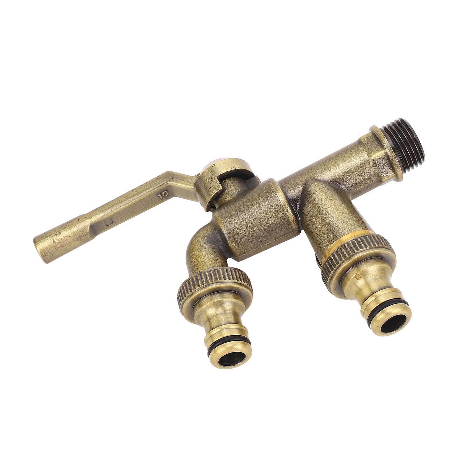 Outdoor Double Taps Water Faucet Kit 3/4in Inlet Wall Mounted Brass Frost Proof