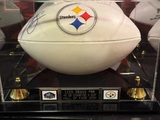 Lynn Swann Autographed Pittsburgh Steelers Logo Football With Case/ COA