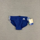 Adidas Swim Briefs Mens Size 30 Blue Striped Water Polo Sports Activewear Beach