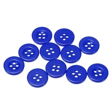 160pcs Resin Sewing Buttons 5/8" Round Flat 4-Hole Craft Buttons, Deep Blue