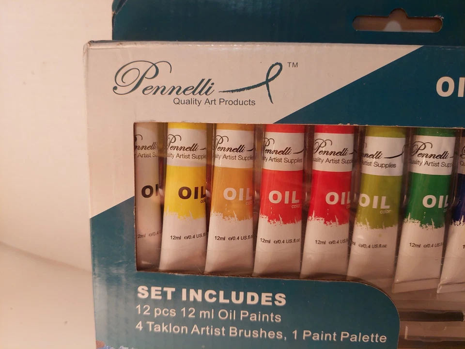 Pennelli Oil Art Set 17 Pieces Paints Brushes Palette New In Box - Image 4 of 4