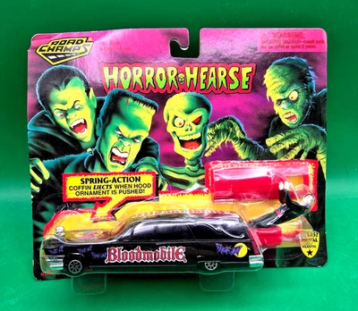 RARE! 1995 Road Champs Horror Hearse “BLOODMOBILE”  Diecast Car – Sealed NIP - Image 1 of 2
