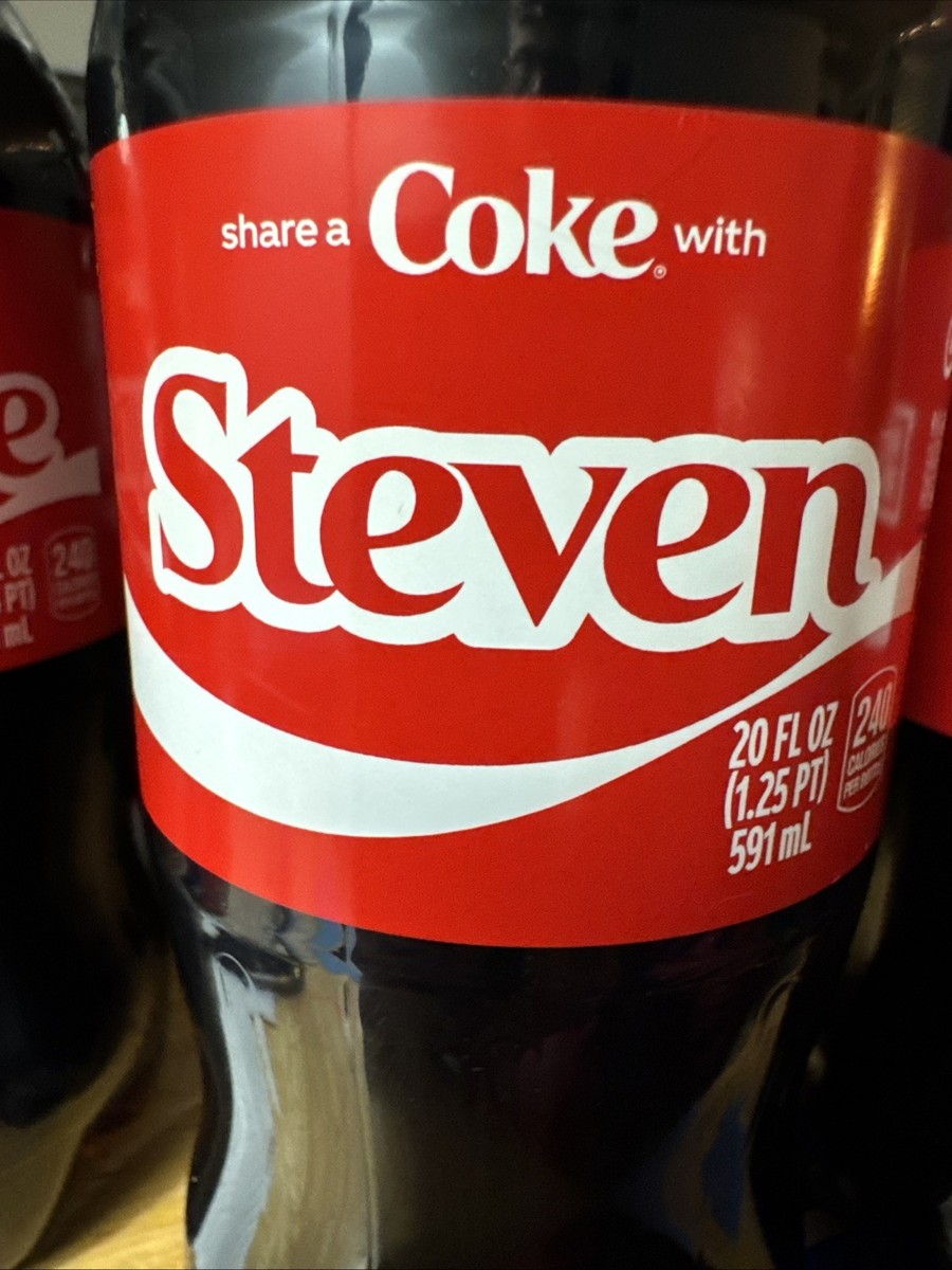 Share A Coke with Steven 2025 Personalized Gift Coca Cola