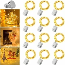 12 Pack Fairy Lights Battery Operated 3 Speed Modes Extra 12 Batteries for