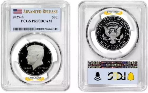 2025 S  Kennedy Half Dollar 50C PCGS PR70DCAM Advanced Release #695
