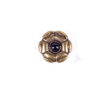10PC 26X26MM Coppper Flower Black Turquoise Metal Leathercraft Western Conchos
