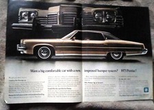 1973 Pontiac Grand Ville Centerfold Print Ad