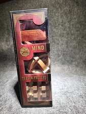  Happy Hour, 3 Wooden 3D Brain Teaser Puzzles - Great For Man Cave or Bar!     