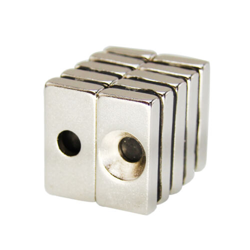 5-100pcs Super Strong Block Magnets 20x10x4mm Hole 4mm Rare Earth Neodymium N50 - Picture 2 of 3