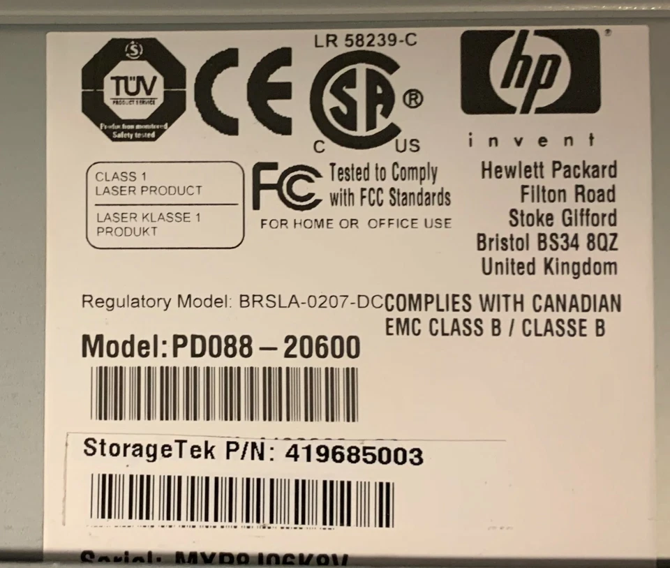 Storagetek LTO2 TAPE DRVE FC WITH TRAY 003-0539-01 - 419685003 - Image 4 of 4