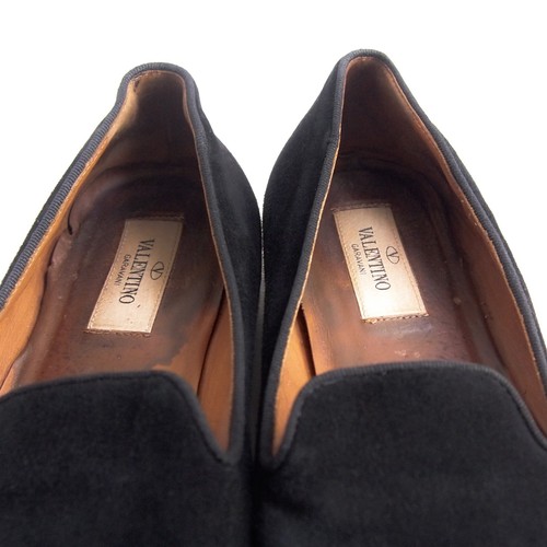 Valentino Garavani Loafers Black Suede Womens Shoe Size EU 36 US 6 - Picture 5 of 10