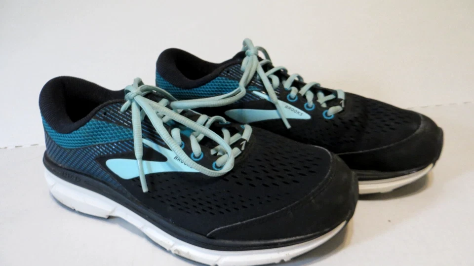 Brooks Dyad 10 Shoes Womens 10D Wide Black Teal Green Running Active Good Tread - Image 4 of 4