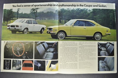 1972 Mazda 618 Sales Brochure Folder 1800 Coupe Sedan Nice