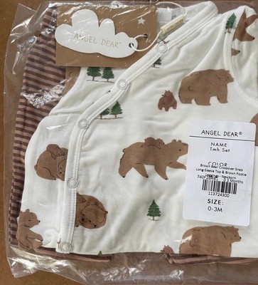 NWT Angel Dear Take me Home  Set brown bear 0-3 mo
