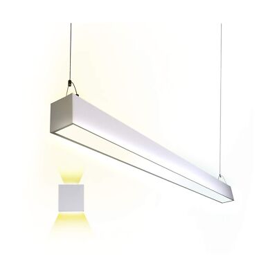 Euri Lighting EUD4-50W103sw-W, Linkable 4FT Dual CCT Tunable Linear Up/Down L...