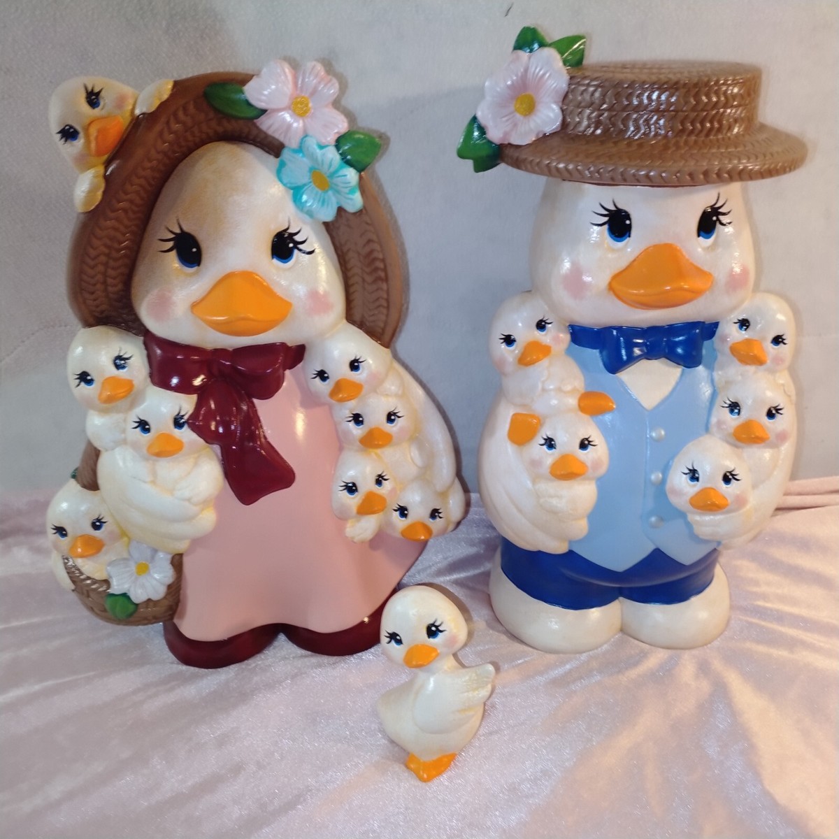 Vintage 15 Inch Ceramic Duck Goose Geese Family Mom Dad Babies | eBay