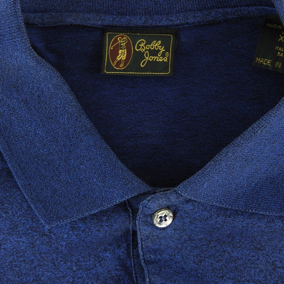 Polo BOBBY JONES Hombre Manga Corta GOLF Talla XL Azul Hecho en Italia Usado en Excelente Condición Foto 2 de 4