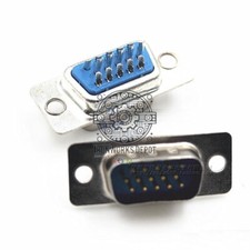 1PCS NEW DB15 15-Pin 3 Row Female Plug Computer VGA Cable Connector Adapter
