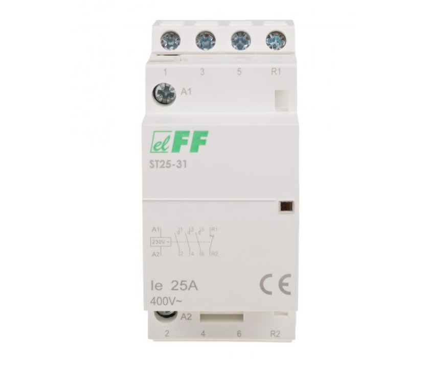 F&F ST25-31 SCHÜTZ 230V AC 25A 3x NO + 1x NC 9 kW 2,2 kW IP20 Modulare Schütze