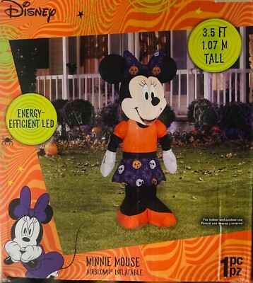 3.5' LED DISNEY'S MINNIE MOUSE DECKED OUT FOR HALLOWEEN - HALLOWEEN INFLATABLE