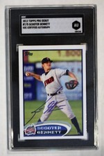 Autographed Scooter Gennett 2012 TOPPS Pro Debut card #175 SGC Slabbed