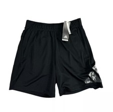 Adidas Mens Essentials Seasonal Camo Logo 7" Training Shorts Black S BRAND NEW
