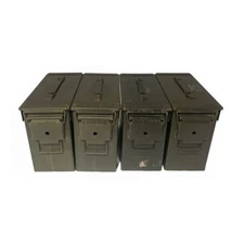 Tall 50 Cal Ammo Can Grade 1 US Military Surplus - 4 Pack