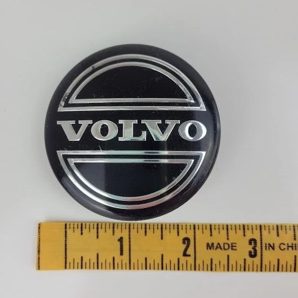 Tapacubos central de rueda Volvo S60 2005 negro único (1) OEM Foto 3 de 4