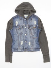 Golddigga Womens Multicoloured Jacket Size S Button - Distressed