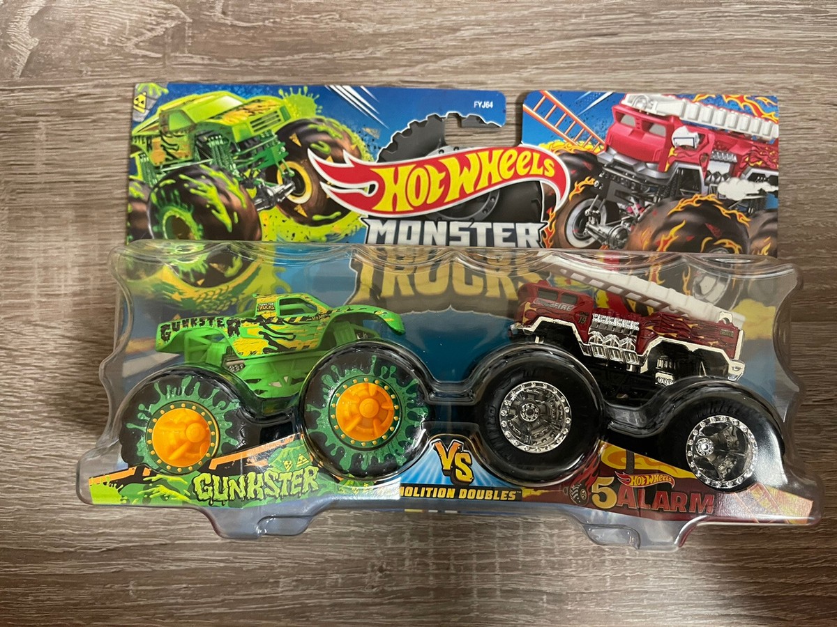 Hot Wheels Monster Trucks Gunkster & 5 Alarm 2-Pack RARE!! | eBay