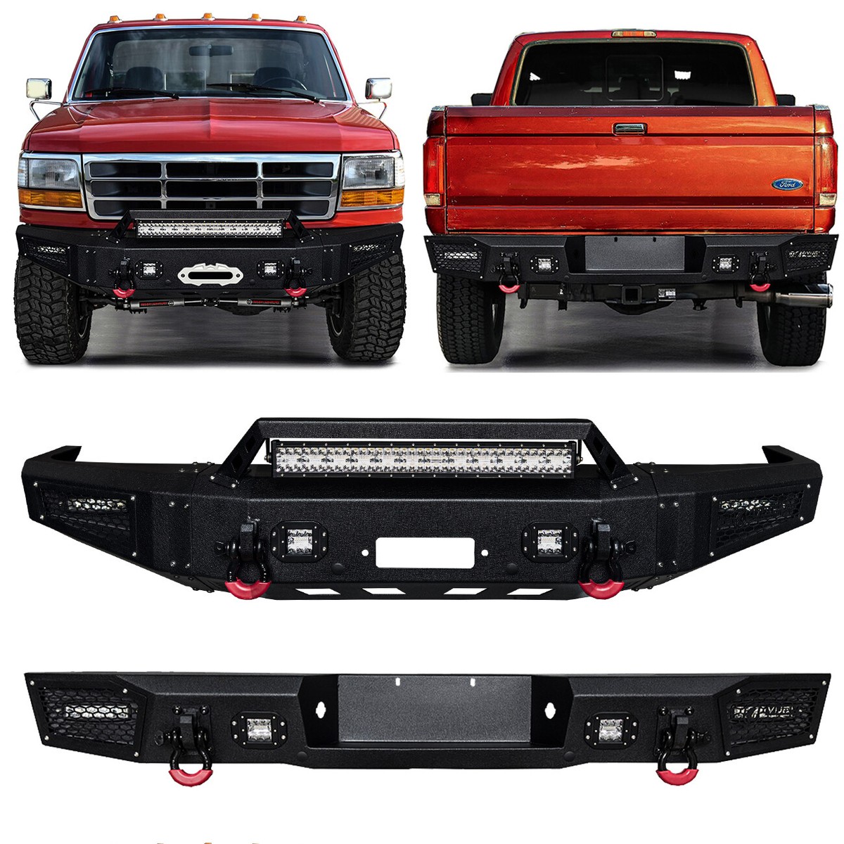 Vijay For 1992-1996 Ford F150 F250 F350 Front or Rear Bumper with