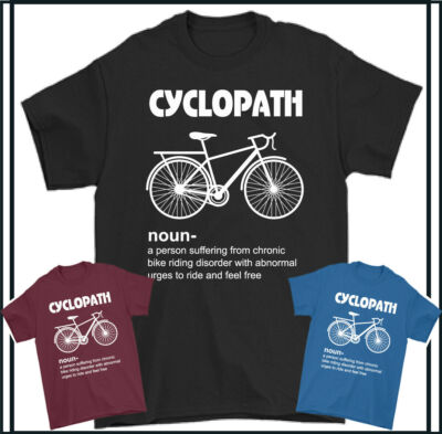 Cyclopath Herren Lustige Fahrrad T-Shirt Mountainbike Racer Straße MTB