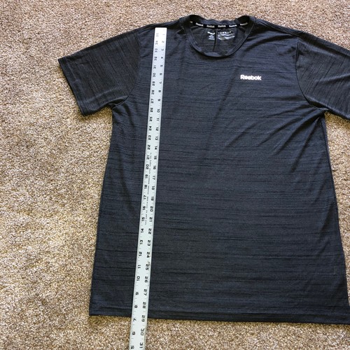 Reebok Workout Cross Fit Dark Gray Shirt Mens Size Large - Afbeelding 5 van 12