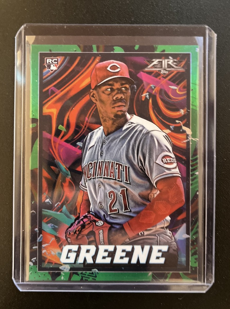 2022 Topps Fire Hunter Greene /199 Green Rookie RC #45 Cincinnati  
