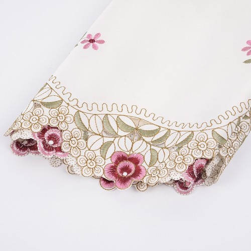 Decorative Tablecloth Rural Style Embroidered Round Table Cloth Accessories AU - Picture 4 of 28