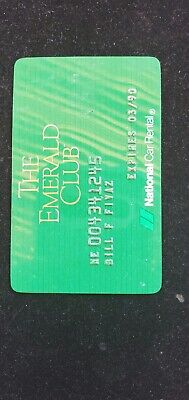 The Emerald Club National Car Rental exp 1990 cb1078