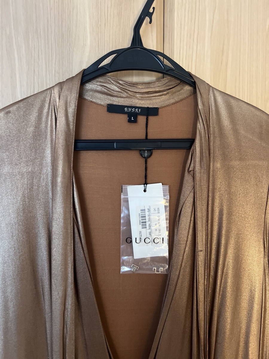 Gucci 2006 Runway Gold Metallic Mini Dress L | eBay