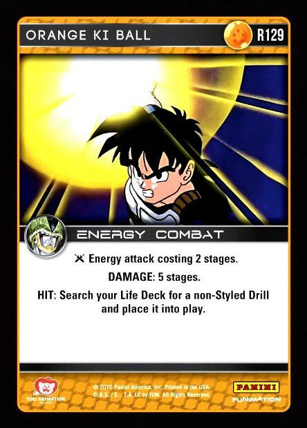 DBZ Dragon Ball Z TCG Panini Perfection R129 Orange Ki Ball | eBay