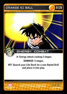 DBZ Dragon Ball Z TCG Panini Perfection R129 Orange Ki Ball | eBay