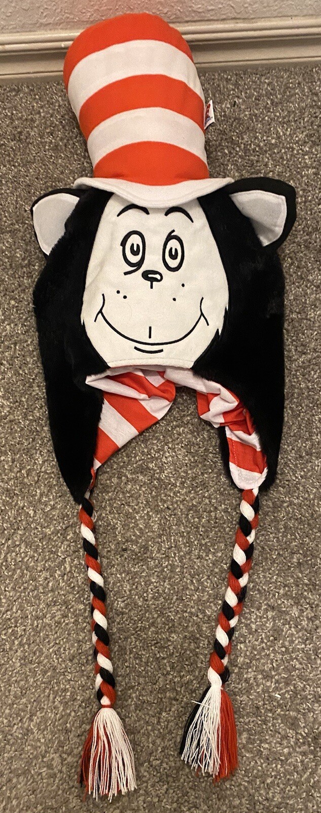 PONY Dr Seuss il gatto nel cappello cappello cappello berretto peluche coda di cavallo trecce 2017