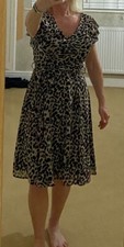 Women’s quiz Evening Party dress uk12 Leopard Print new RRP £37