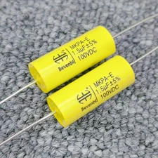2 PCS Bevenbi 0.1uF Axial MKPA-E 100V Metallized Polypropylene Film Capacitor