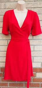 new look red wrap dress