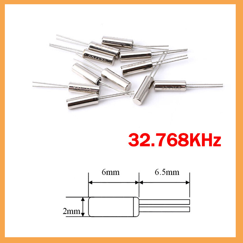 Quartz Crystal Oscillator Resonator Cylindrical 32.768KHz