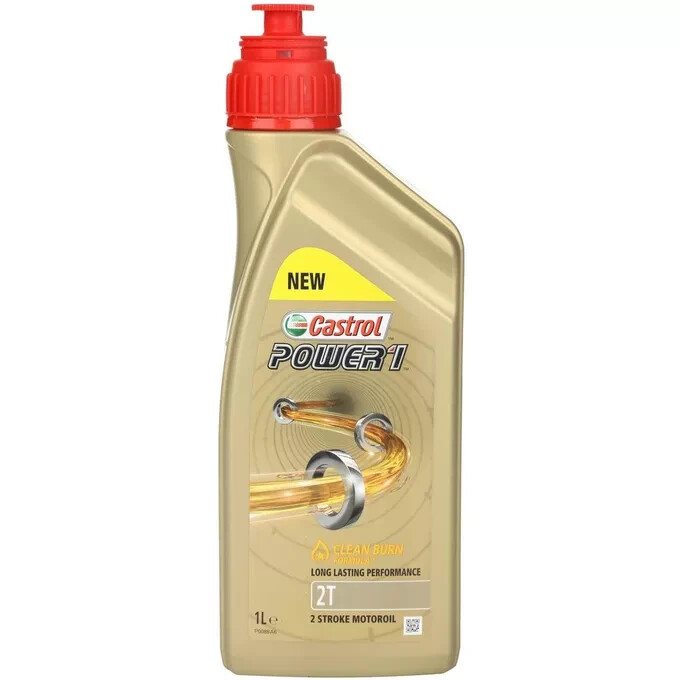 Castrol Power 1 Semi Synthetic 2 Stroke Motorcycle 2T Fuel Engine Oil x 1ltr
