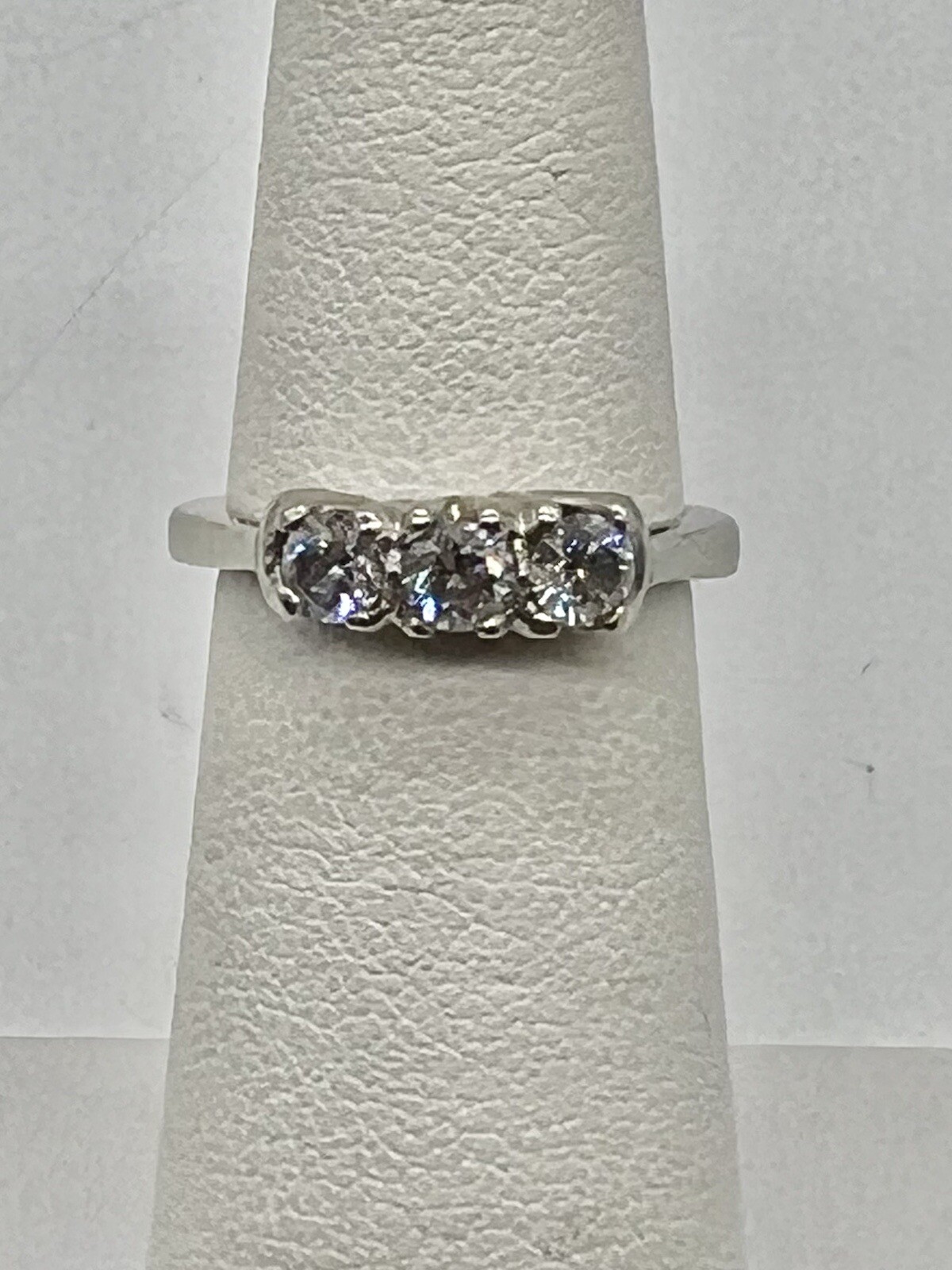 Solid 950 Platinum .50tcw Diamond Cluster  Ladies… - image 1